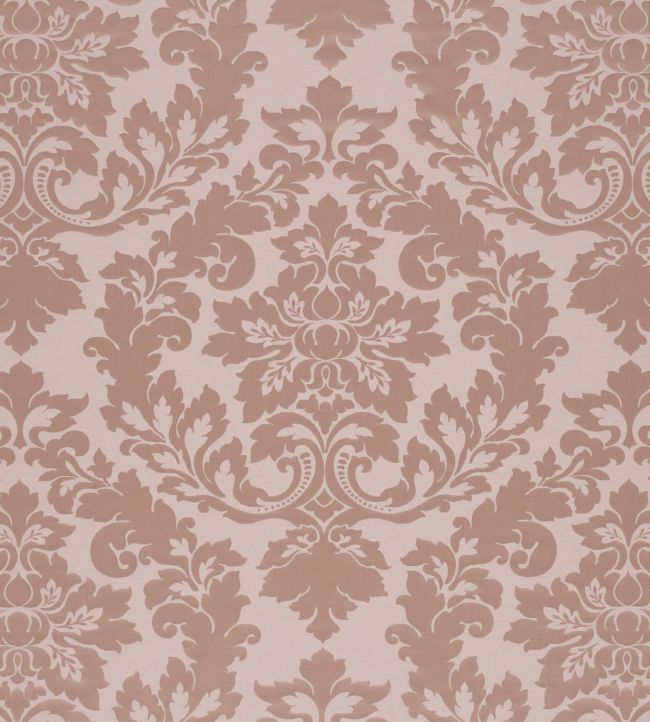 Rococo Damask Fabric by James Hare Fawn Pink