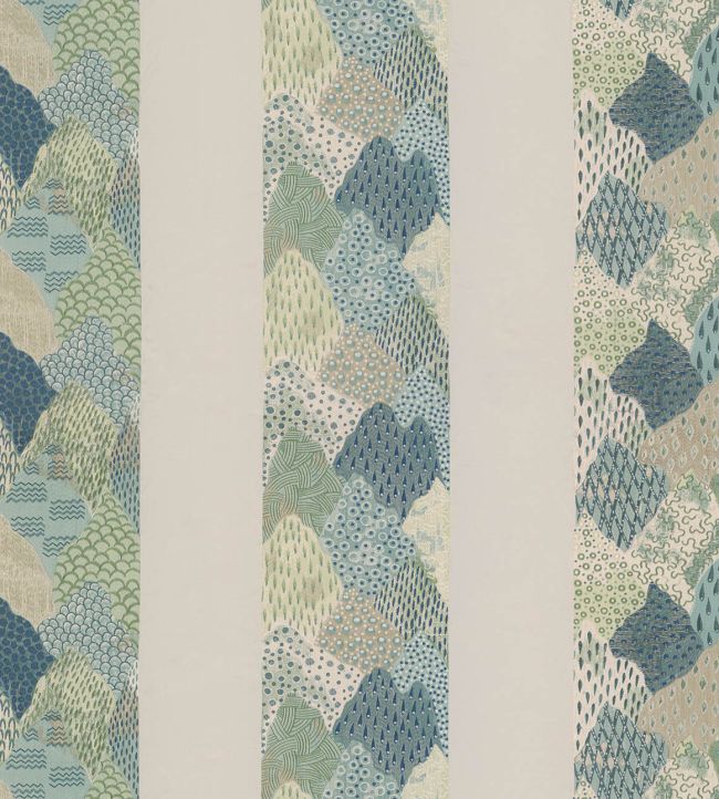 Rolling Hills Fabric by Travers Pale Blue