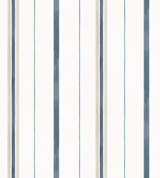 Rolling Stripes Wallpaper by Coordonne Aqua