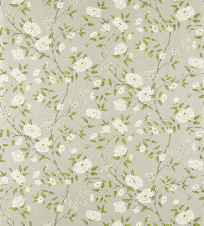 Romey's Garden Wallpaper by Zoffany Silver
