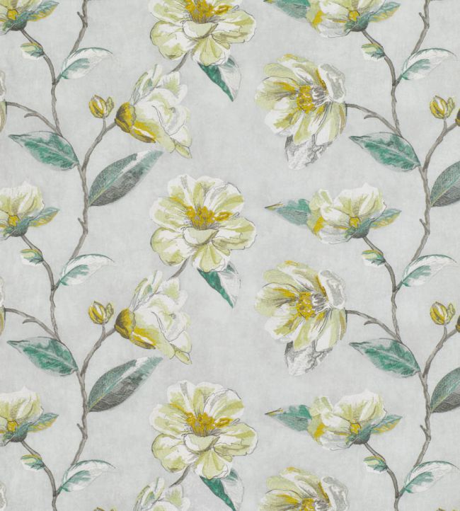 Japonica Embroidery Fabric by Romo Cypress