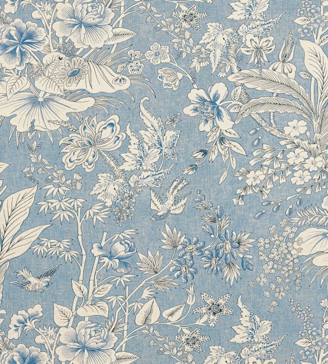Rosalind Fabric by Thibaut Blue