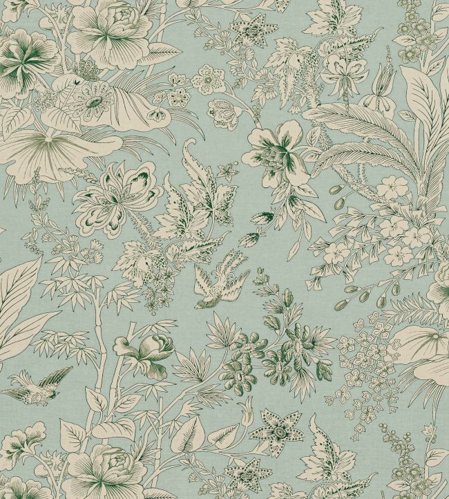 Rosalind Fabric by Thibaut Mist