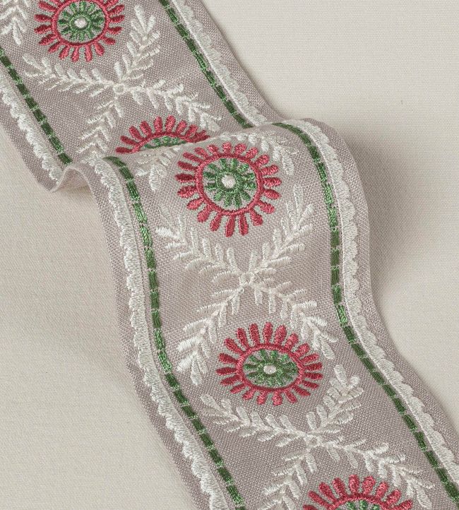 Rosario Braid Trimming by Colefax and Fowler Pink/Green