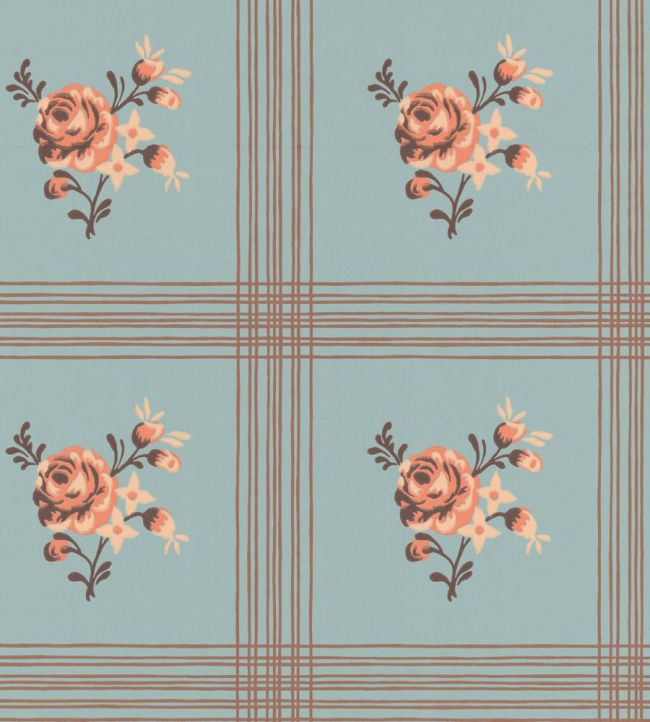 Rose Wallpaper by Langelid Von Bromssen Dala Blue