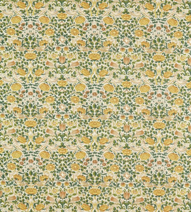 Rose Fabric by Morris & Co Weld/Leaf Green