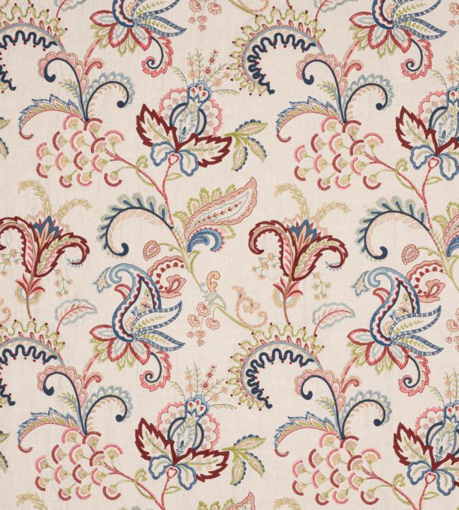 Roseto Fabric by Colefax and Fowler Red/Navy