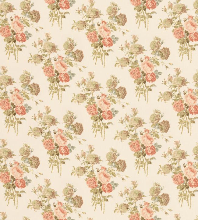 Rosie Fabric by George & Minnie Blush/Sage