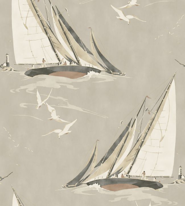 Round The Island Wallpaper by Mulberry Home Antique