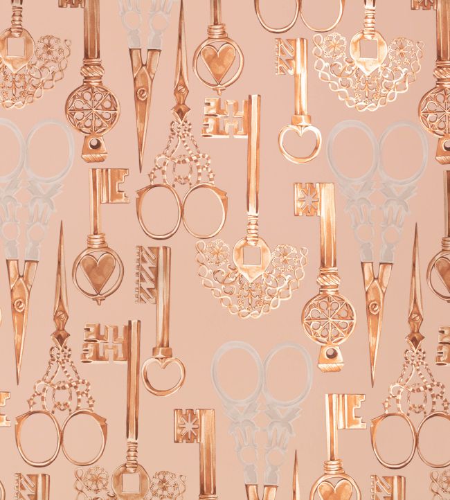 Roxanne Wallpaper by Romo Powder Room