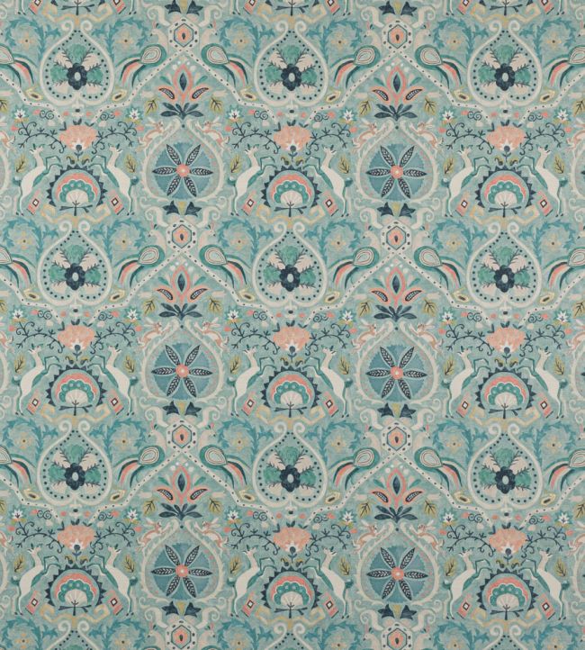 Roxton Fabric by Jane Churchill Teal