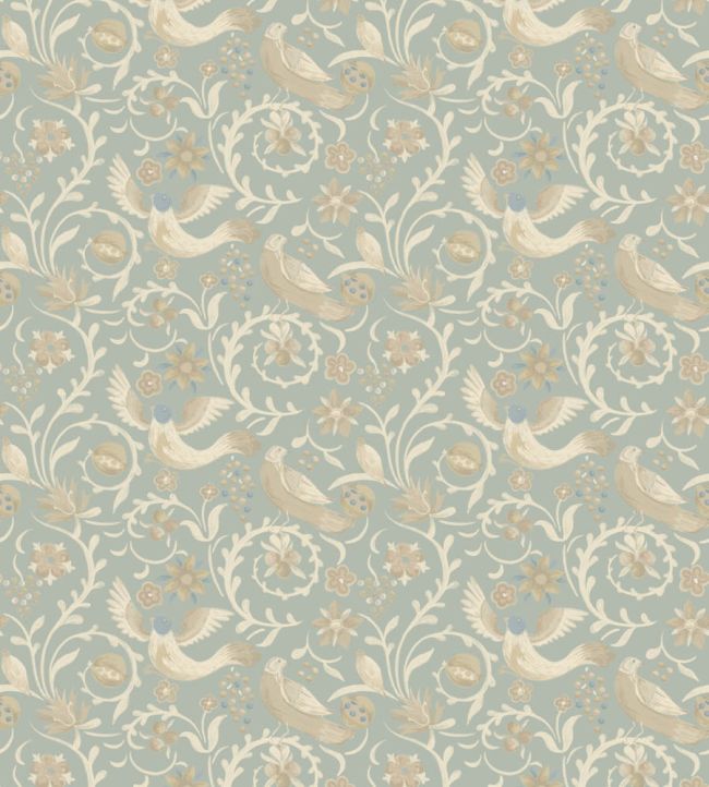 Royal Court Wallpaper by GP & J Baker Old Blue
