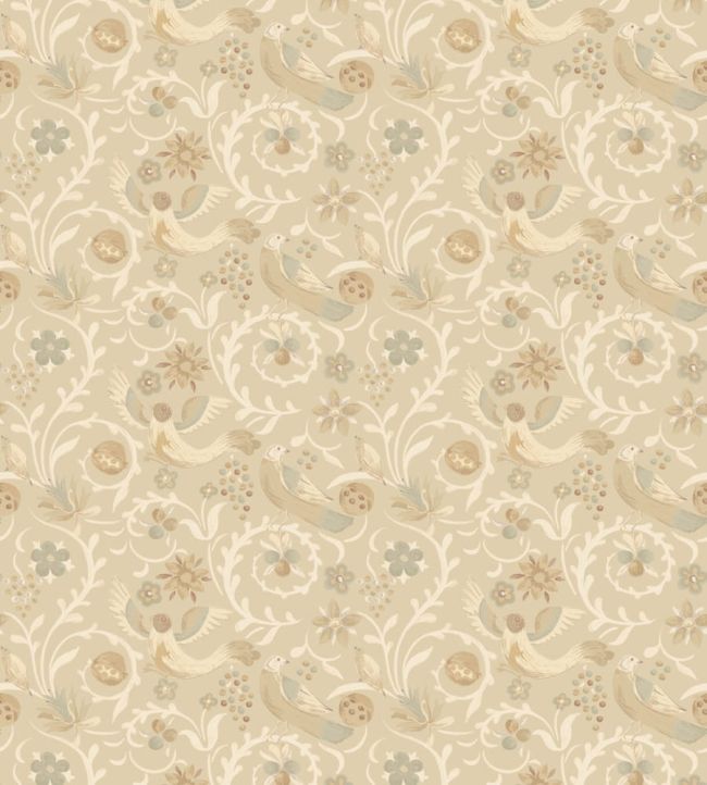 Royal Court Wallpaper by GP & J Baker Parchment