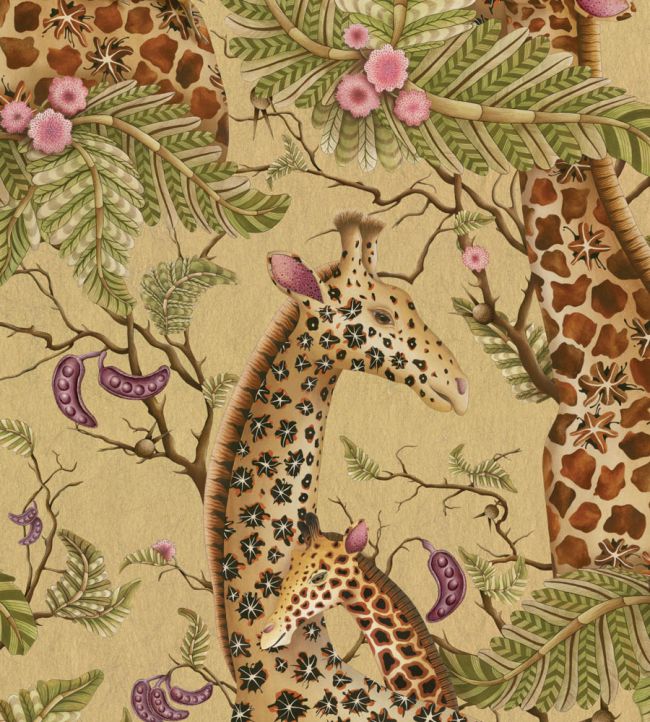 Royal Giraffe Metallic Wallpaper by Cole & Son Gilded
