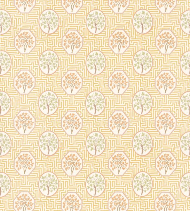 Royal Maze Fabric by GP & J Baker Ochre