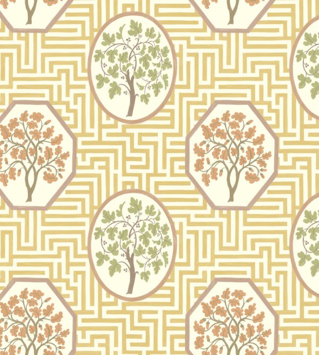 Royal Maze Wallpaper by GP & J Baker Ochre