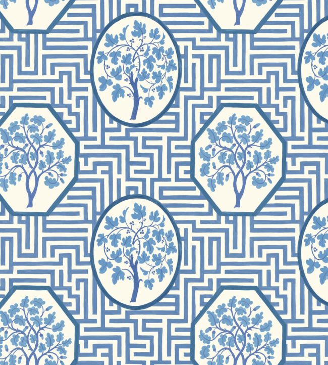 Royal Maze Wallpaper by GP & J Baker Royal Blue