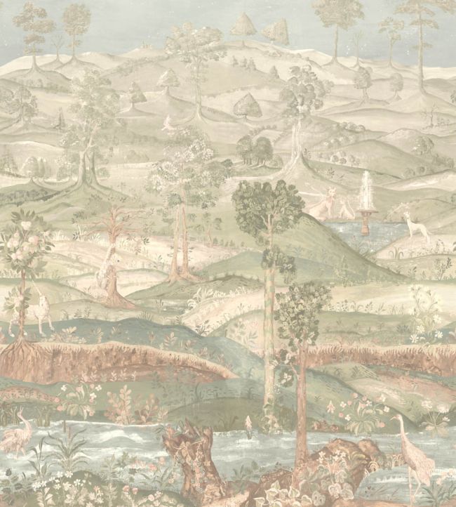 Royal Park Panel Mural by GP & J Baker Antique