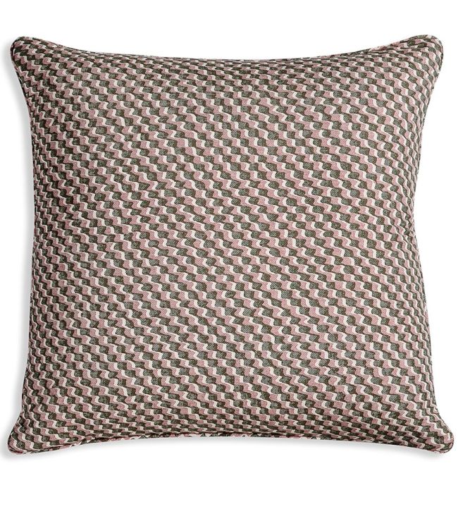 Ruffle Cushion 43 x 43cm by Fermoie Green and Pink
