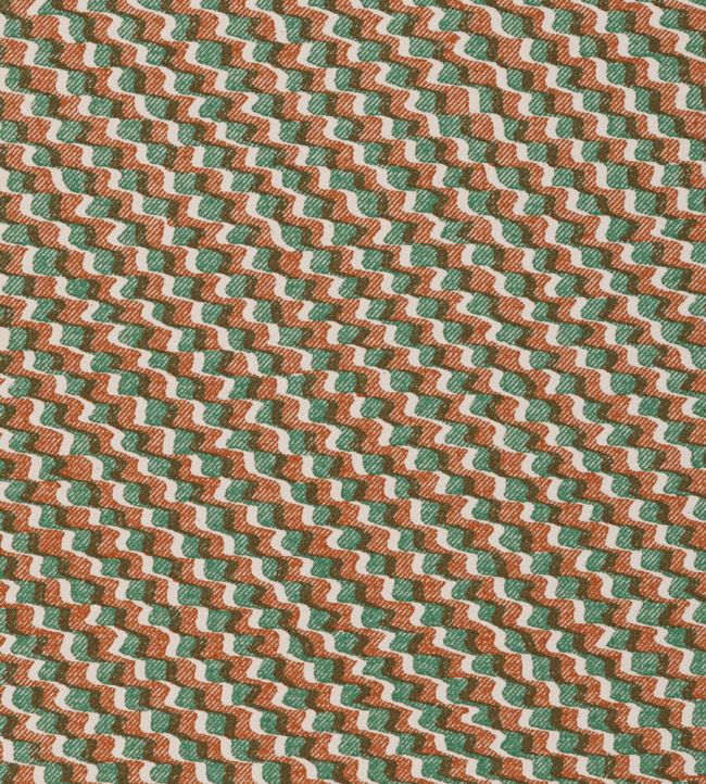 Ruffle Fabric by Fermoie Green/Brown