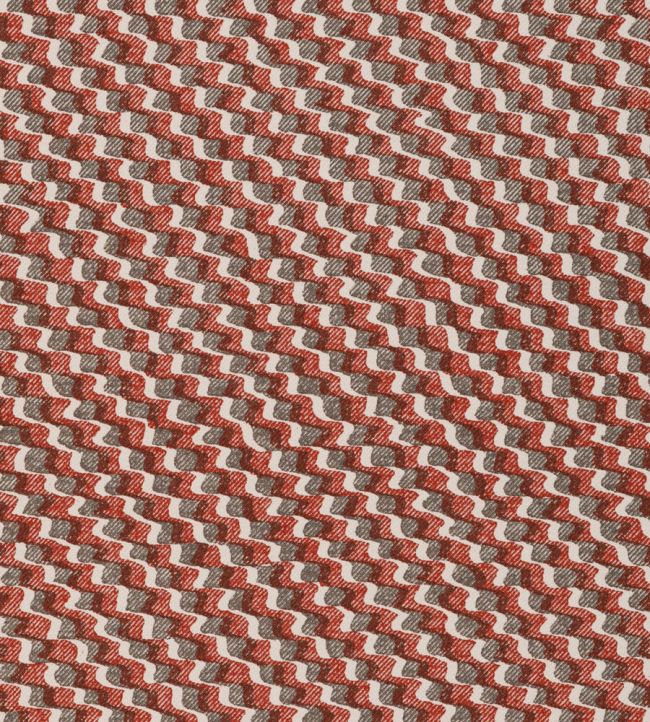Ruffle Fabric by Fermoie Red/Grey