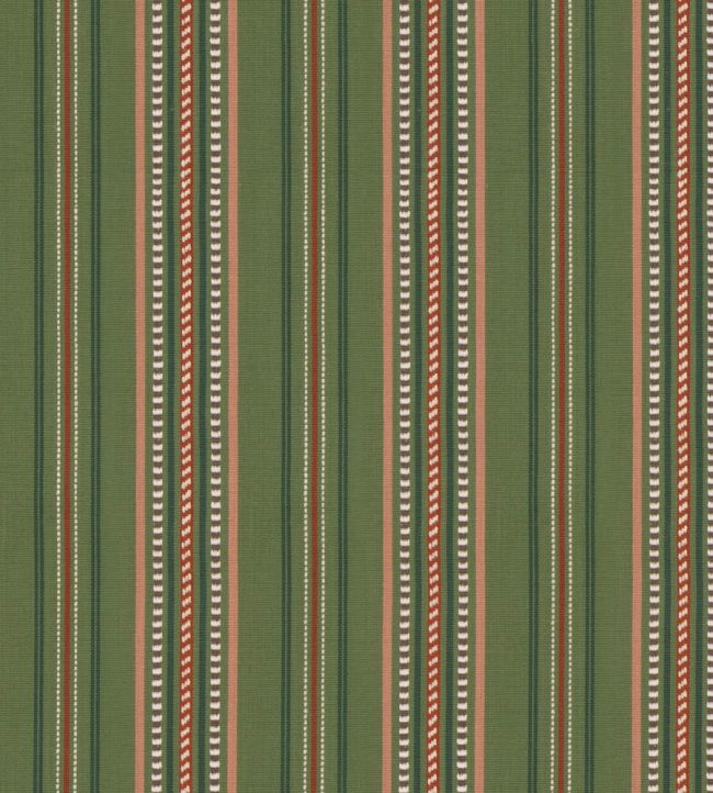 Rufus Stripe Fabric by GP & J Baker Green