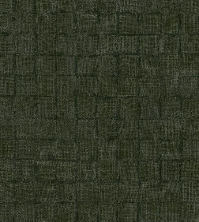 Rustic Check Wallpaper by Eijffinger Dark Green
