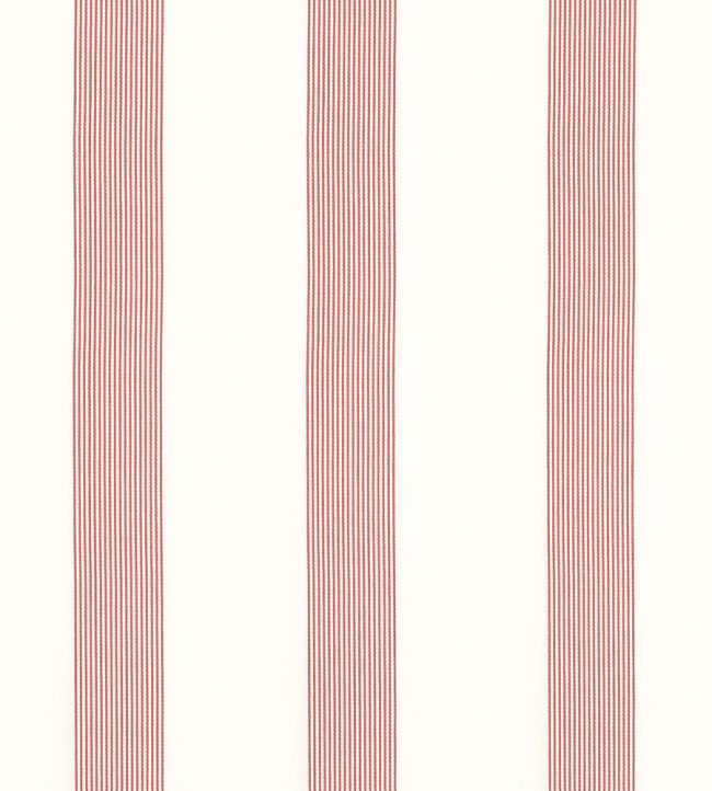 Sabine Stripe Fabric by Thibaut Cranberry