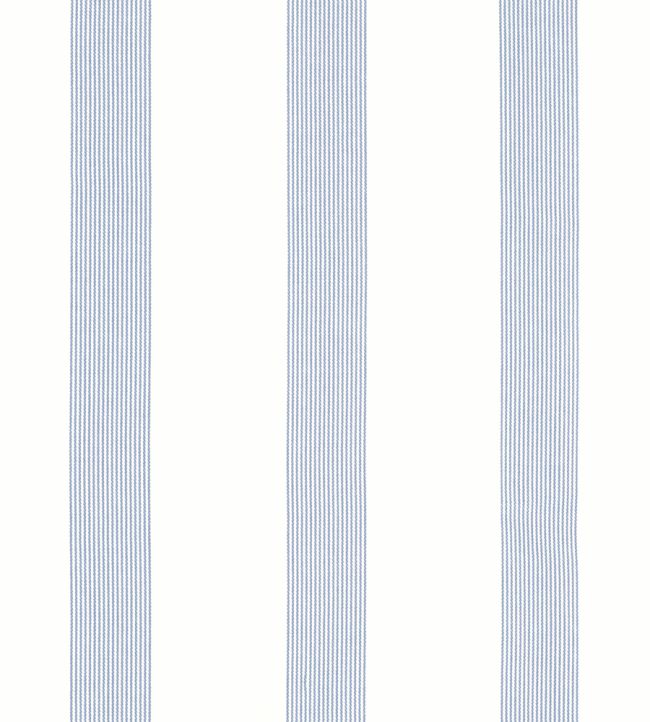 Sabine Stripe Fabric by Thibaut Oxford Blue