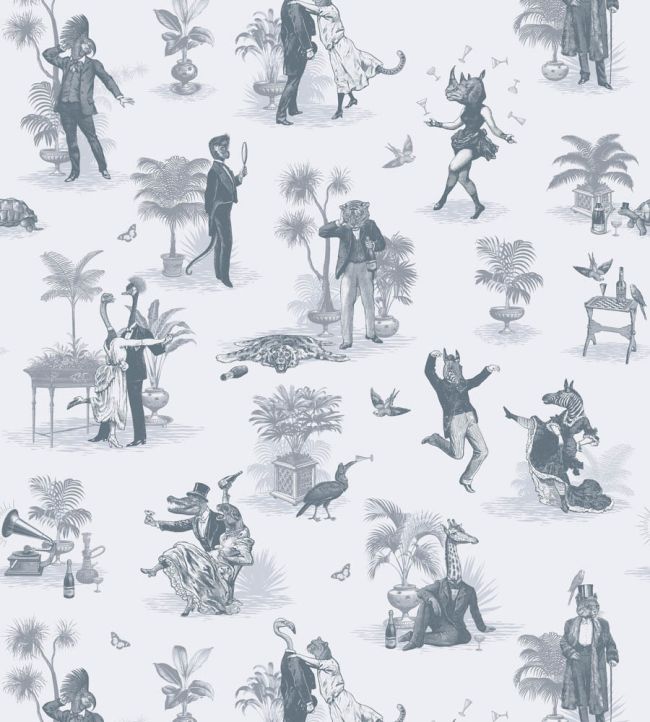 Safari Soiree Wallpaper by Divine Savages Slate