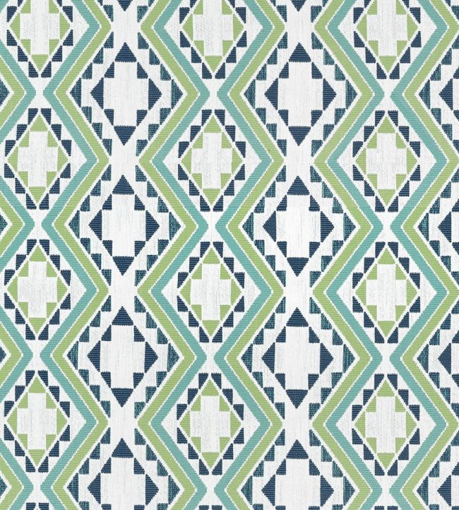 Sagamore Fabric by Thibaut Pear and Navy