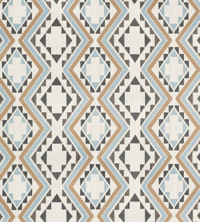 Sagamore Fabric by Thibaut Toffee and Charcoal