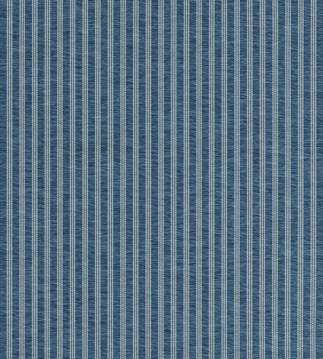 Salem Stripe Fabric by Thibaut Navy