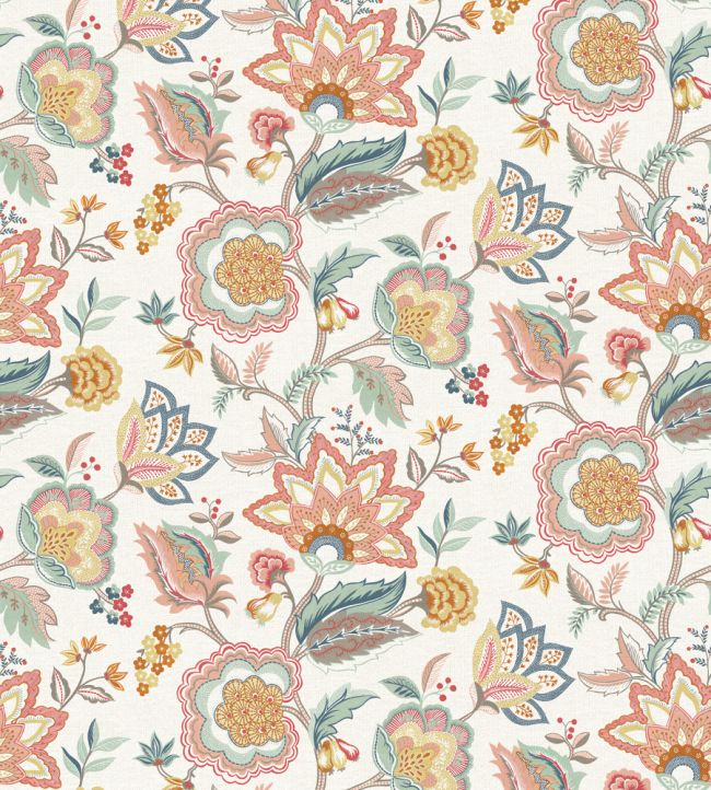 Samode Wallpaper by Osborne & Little Terracotta/Airforce
