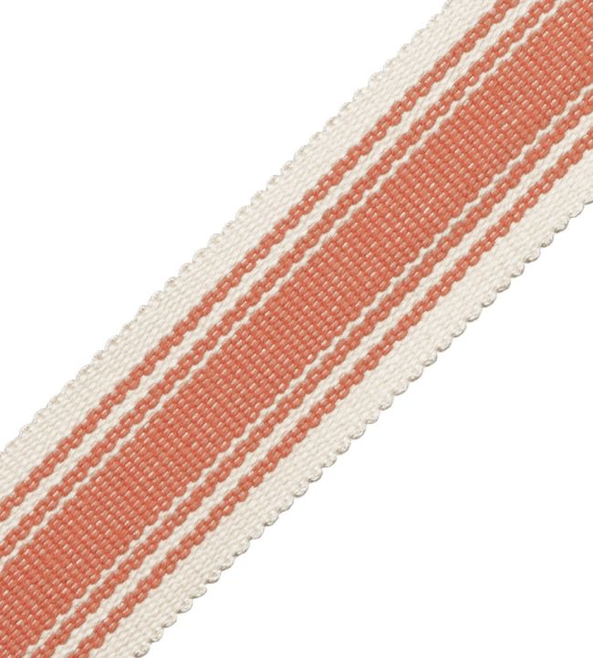 Sorrento Striped Border Trimming by Samuel & Sons Coral