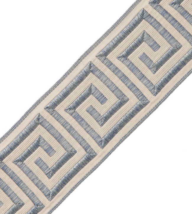 Aristotle Greek Key 70MM Trimming by Samuel & Sons Porcelain Blue
