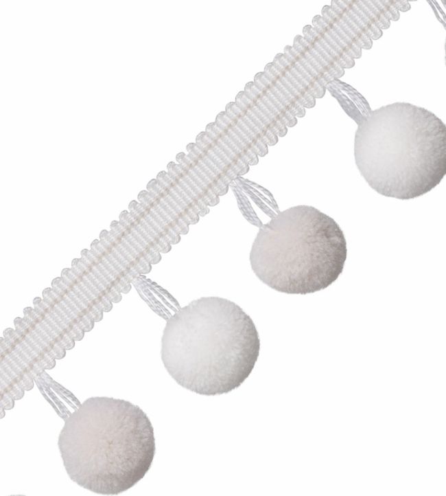 Cirque Pom Pom Fringe Trimming by Samuel & Sons Chalk