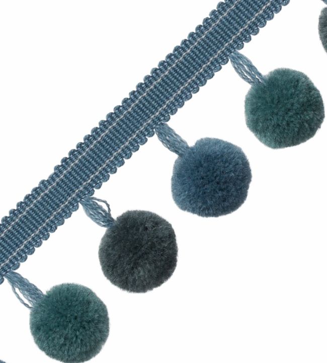 Cirque Pom Pom Fringe Trimming by Samuel & Sons Peacock