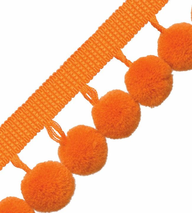 Dolce Pom Pom Fringe Trimming by Samuel & Sons Orange Split