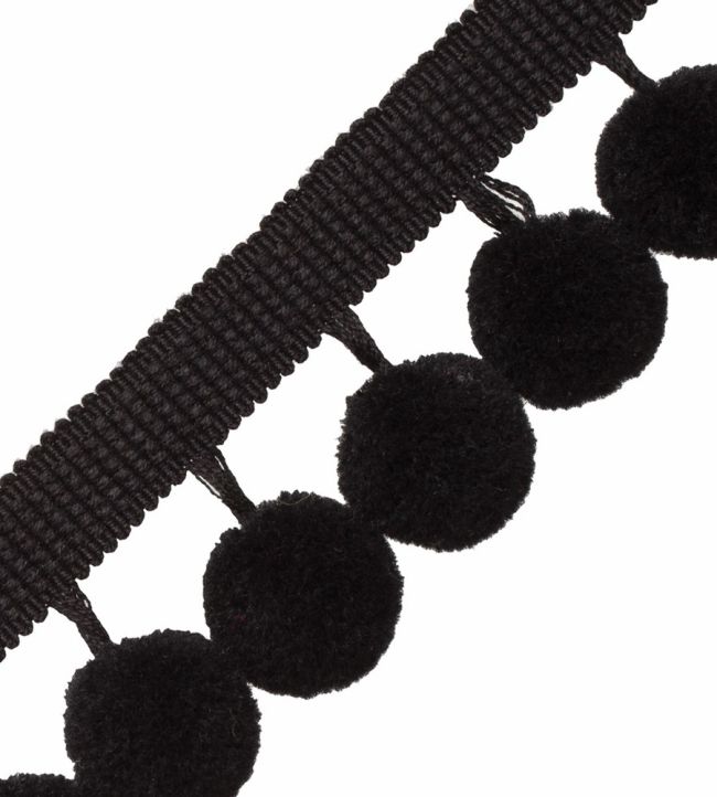 Dolce Pom Pom Fringe Trimming by Samuel & Sons Black Licorice