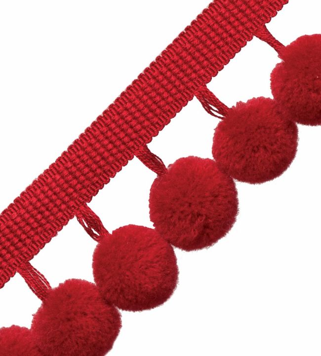 Dolce Pom Pom Fringe Trimming by Samuel & Sons Candy Apple
