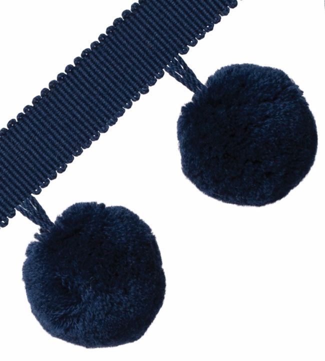 Jumbo Pom Pom Fringe Trimming by Samuel & Sons Blueberry Pie