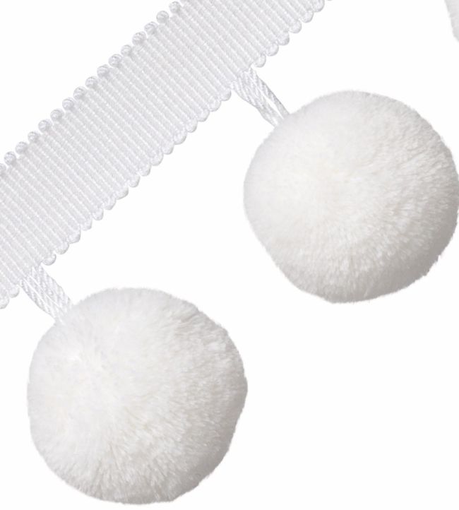 Jumbo Pom Pom Fringe Trimming by Samuel & Sons Whipped Cream