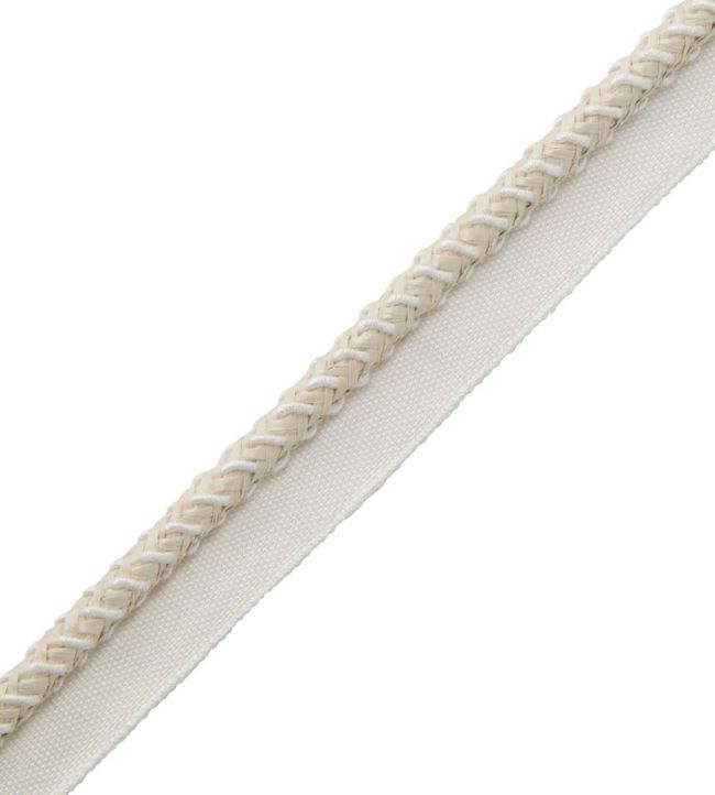 Inca Cord With Tape Trimming by Samuel & Sons Limestone