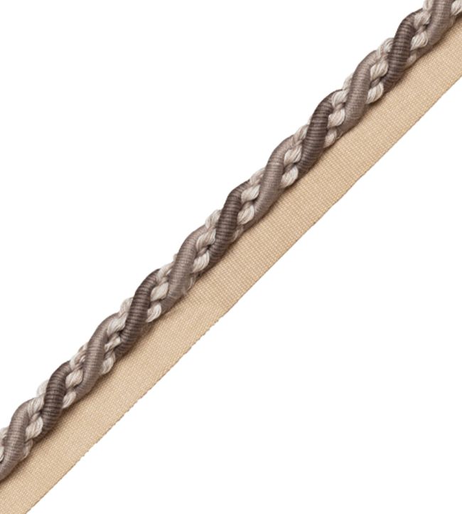 8mm Tiverton Cord With Tape Trimming by Samuel & Sons Charcoal