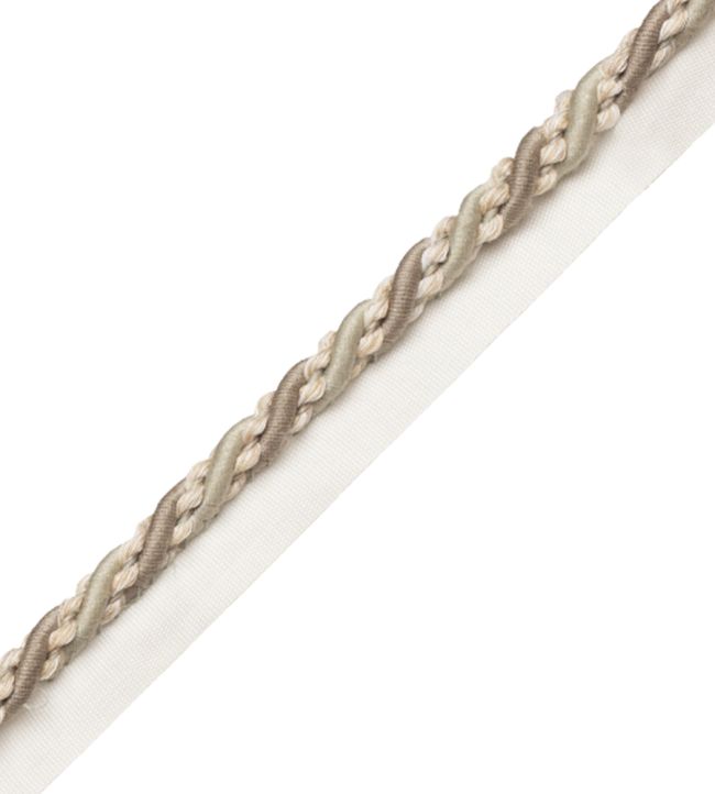 8mm Tiverton Cord With Tape Trimming by Samuel & Sons Ash