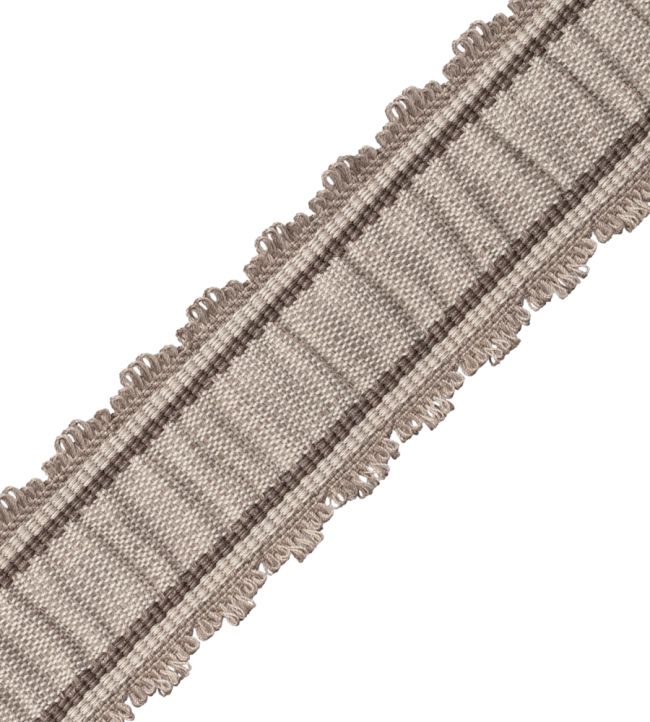 Tiverton Pleated Border Trimming by Samuel & Sons Charcoal