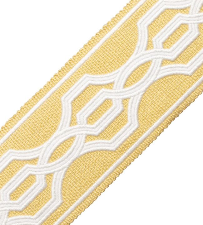 Veranda Linen Applique Border Trimming by Samuel & Sons Oro
