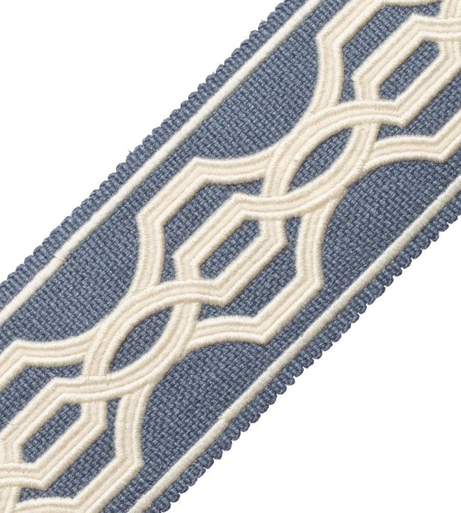 Veranda Linen Applique Border Trimming by Samuel & Sons Hyacinth