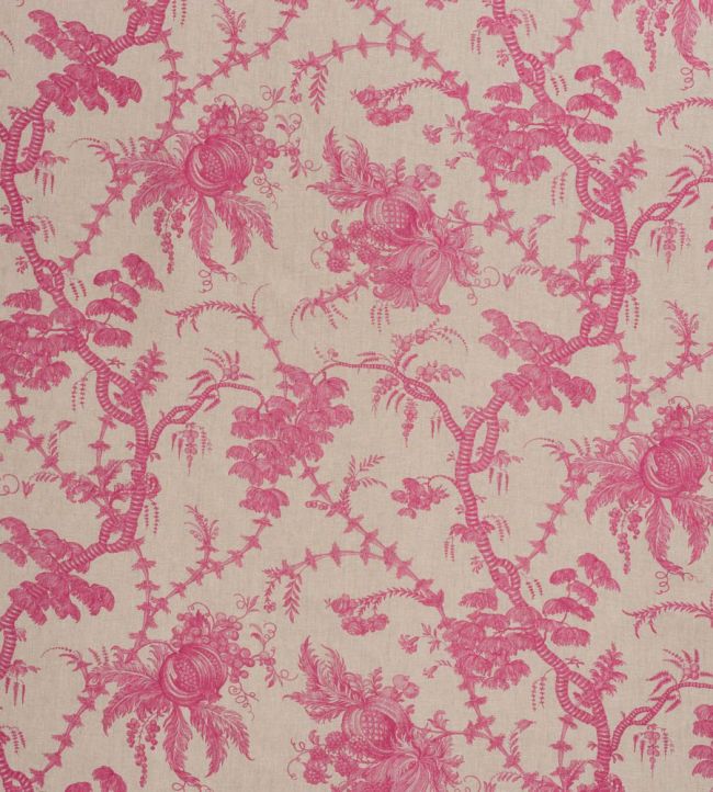 San Cristobal Toile Fabric by Schumacher Magenta